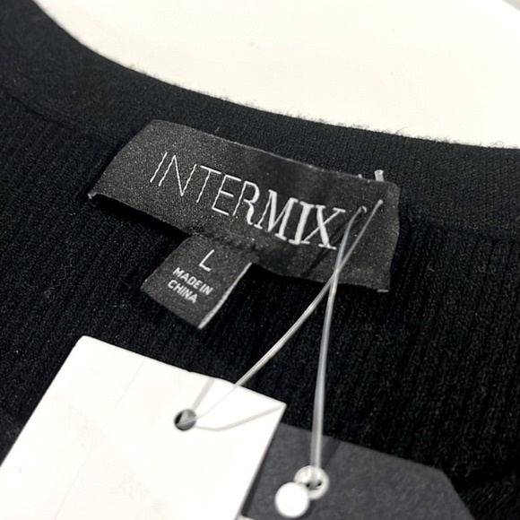 Intermix Elsie Black Cropped Rib Knit Tank - Picture 6 of 7